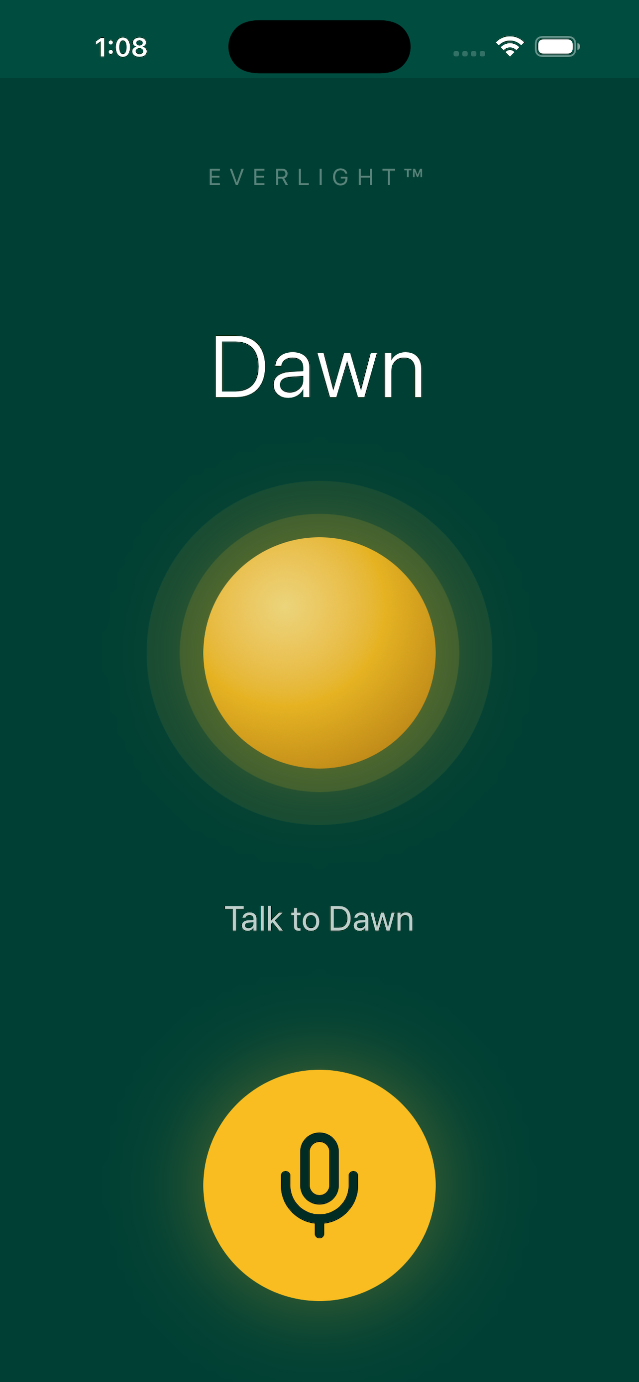 The Everlight app call screen